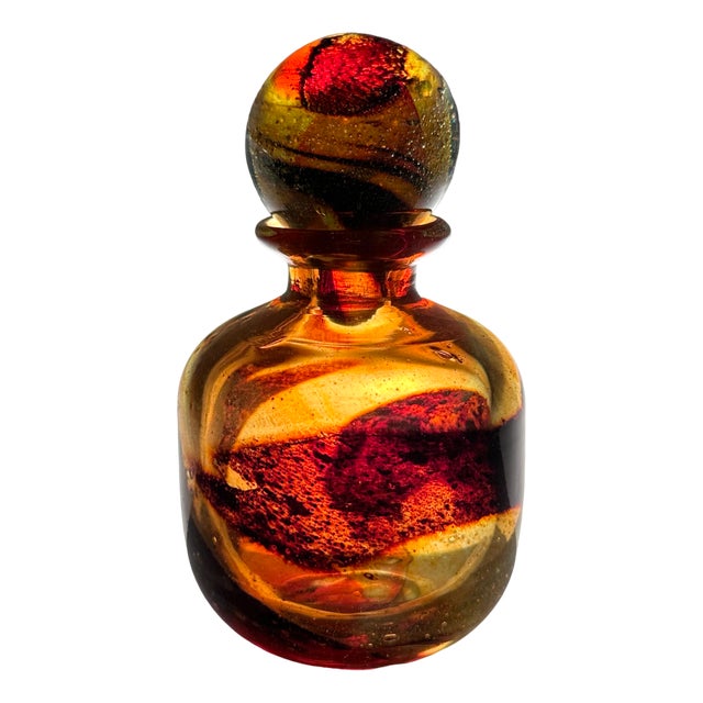 Art Glass Bottle-Shaped Vase by Eric Dobson, 1970s For Sale