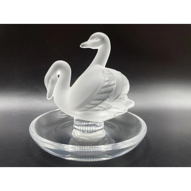 Deux Cygnes Ring Plate from Lalique, 1960s For Sale - Image 5 of 12