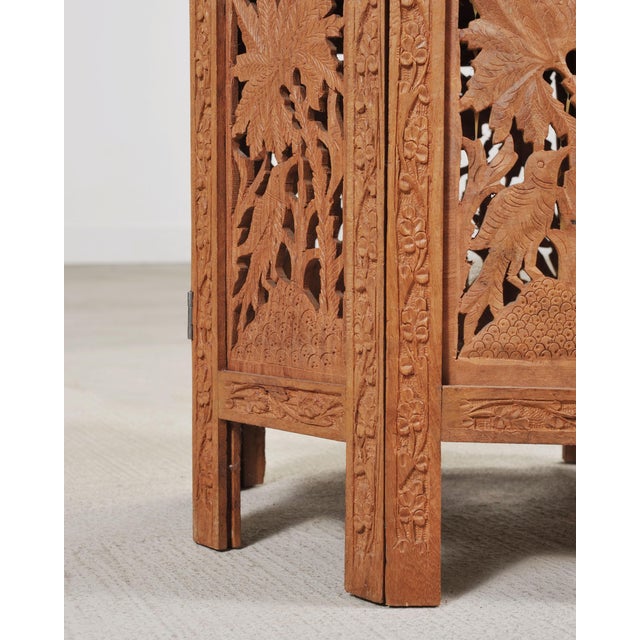 Moorish Style Carved Teak Inlaid Round Tabouret Drink Table For Sale In Sacramento - Image 6 of 18
