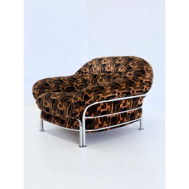 Vintage Italian Lounge Chair with Tubular Frame, 1970s For Sale - Image 11 of 14