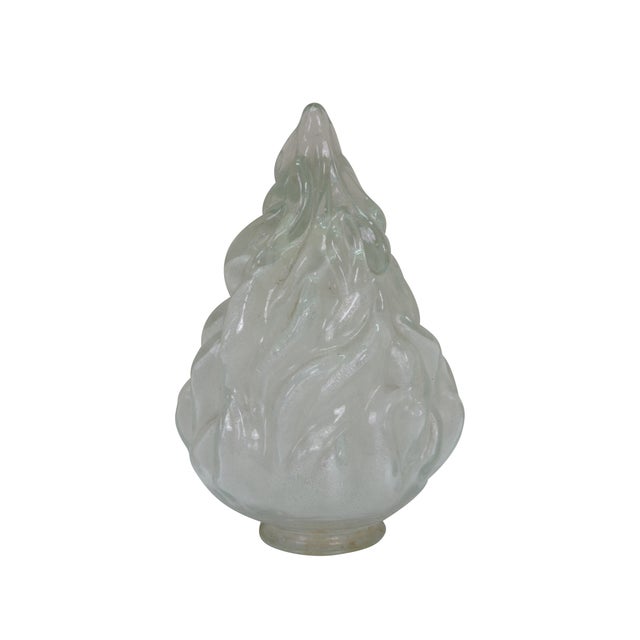 Antique French Empire Art Deco frosted glass Flambe (Flamed or Torchiere) lamp shades. Great for use on chandeliers or...