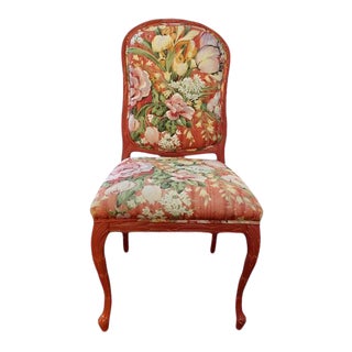 Vintage Upholstered Dorothy Draper Style Desk Accent Chair For Sale