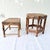 Burnt Tortoise Shell Finished Bamboo Accent Tables - Set of 2 For Sale - Image 4 of 9