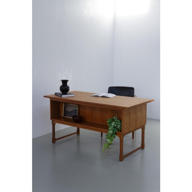 Mid-Century Modern Danish Freestanding Oak Desk by Henning Kjærnulf, 1960s For Sale - Image 11 of 18