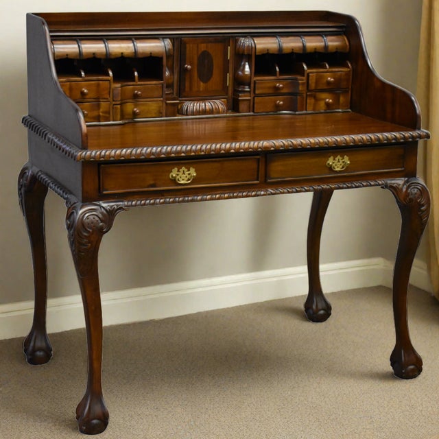 Brown Legacy Escritoire Secretary Desk - Brown Walnut For Sale - Image 8 of 9