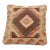 Arteverk Handwoven Afghan Kilim Pillow — Gold & Green Diamond Medallion For Sale
