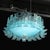 Modernist Hand-Blown Aquamarine Murano Glass Chandelier With Frosted Diffuser For Sale - Image 10 of 18