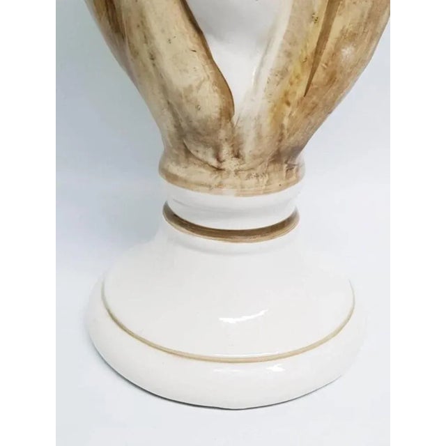 Ceramic Large Hand Glazed Flower Vase by Capodimonte For Sale - Image 7 of 14