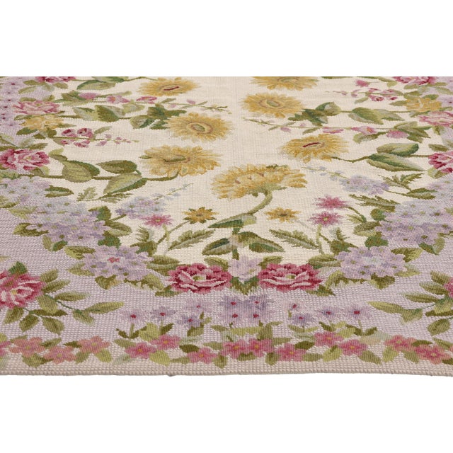 Vintage Chinese Aubusson Needlepoint Rug, 04'00 X 06'01 For Sale - Image 4 of 10