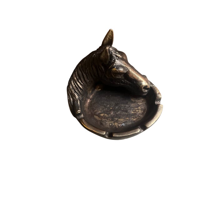 Brass Horse Head Ashtray For Sale - Image 4 of 10