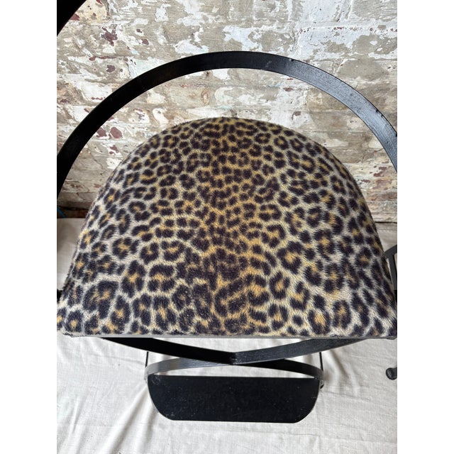 1940s Black Iron Barstools - Set of 3 For Sale - Image 9 of 15