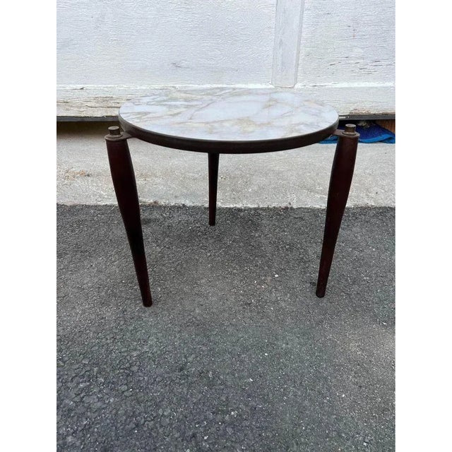 Mid Century Vintage Faux Marble Stacking Tables - Set of 3 For Sale In Washington DC - Image 6 of 9