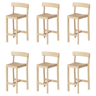 Galta 65 Counter Chairs in Oak by Kann Design, Set of 6 For Sale