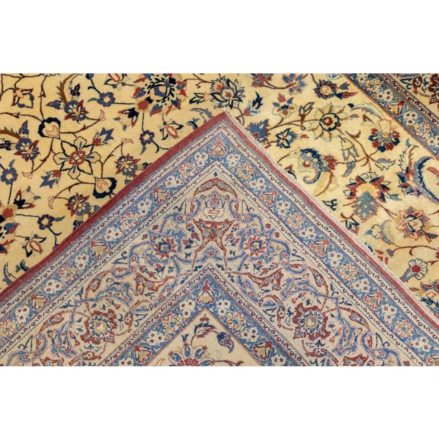 Beige 1970s Vintage Persian Nain Rug 5'5'' x 8'5'' For Sale - Image 8 of 9