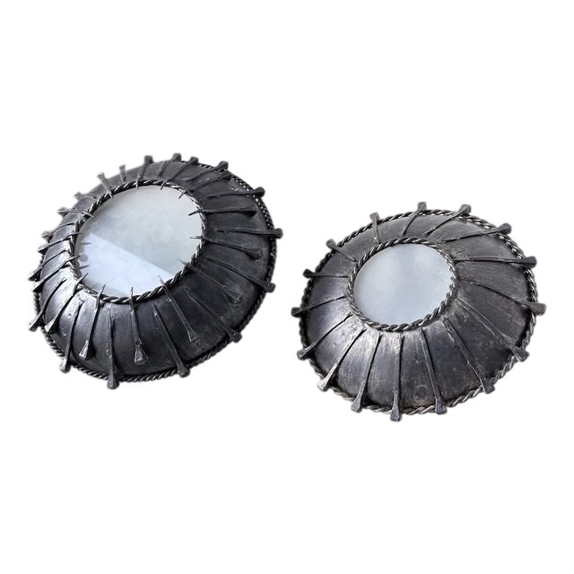 Brutalist Nail Wall Sconces, 1950s, Set of 2 For Sale