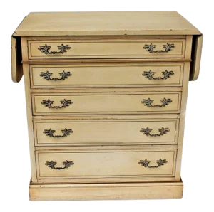 C. 1950's Mid Century Deluxe Felt Lined Silverware Cabinet with Serving