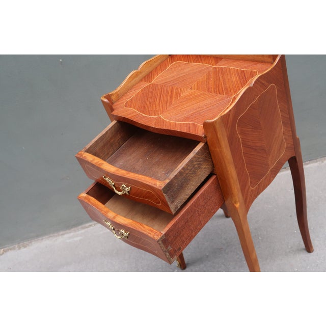 French Antique Louis XV Style Side Table Nightstand For Sale - Image 11 of 11