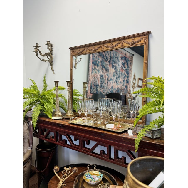 Vintage Large Rectangular Scrolled Edge Handled Brass Tray For Sale - Image 11 of 11