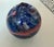 1980's Memphis Milano Murano spherical art glass vase, bold blue and pink modern abstract design, made in Italy . Unique...