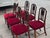 Maroon Vintage Mahogany Hepplewhite Style Set of Six Dining Chairs For Sale - Image 8 of 12