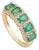1.31 Carat Emerald & Diamond Statement Band Ring in 14k Yellow Gold Size 8 For Sale