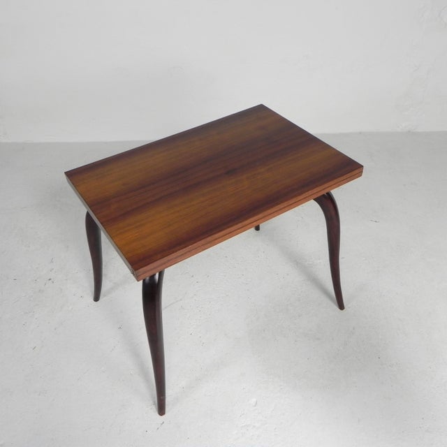 Gaming Table with Folding and Rotating Top, 1950s For Sale - Image 10 of 18