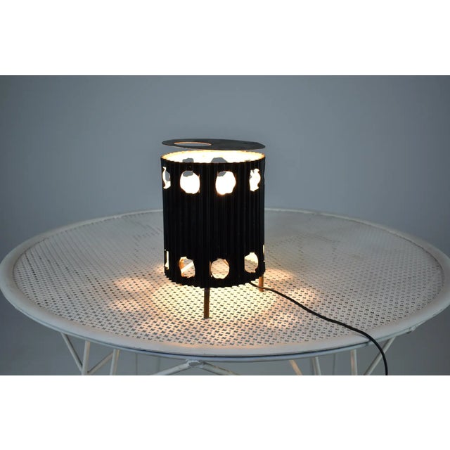 Mid-Century Modern French 'Java' Table Lamps by Mathieu Matégot, 1953s For Sale - Image 3 of 14