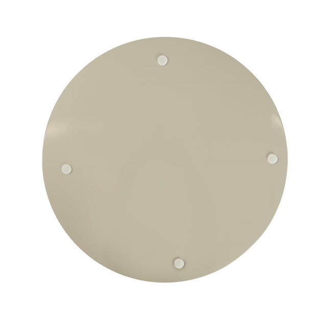 Round Scalloped Riviera Tray - Taupe For Sale In Chicago - Image 6 of 10