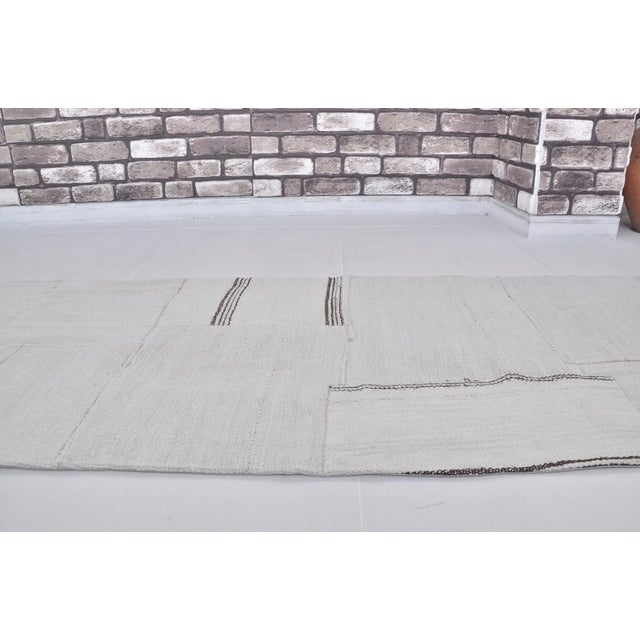 1950s Stripe Anatolian Vintage Hemp Kilim Runner For Sale - Image 5 of 10