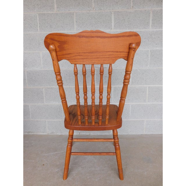 Tom Seely Oak Pressed Back Chairs Set of 6 Chairish