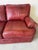 Vintage Hancock & Moore English Style Red Leather 3-Seater Sofa For Sale - Image 4 of 12