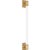 Chapman & Myers for Visual Comfort Signature Owen 30" Linear Bath Light in Antique-Burnished Brass with White Glass For Sale