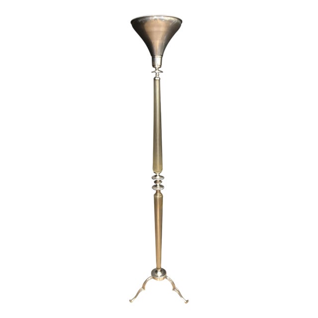 Mid 20th Century Mid Century Modern Venetian Glass Torchere Lamp For Sale