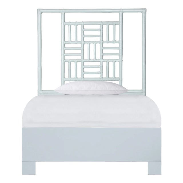 Finn Platform Bed Twin Extra Long - Light Blue For Sale