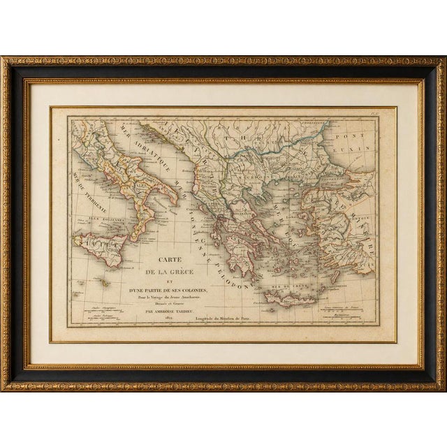 Antique Map of Ancient Greece and Its Colonies by Ambroise Tardieu, 1825 : Original antique map titled Carte de la Grèce...