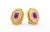18k Yellow Gold Ruby Diamond Earrings For Sale - Image 4 of 6
