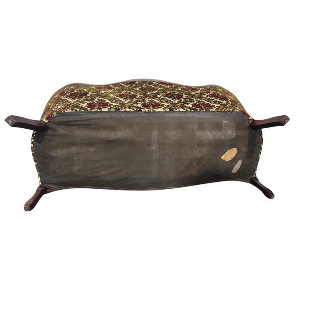 Wood Vintage Kimball Victorian Reproduction Mahogany Sofa For Sale - Image 7 of 8
