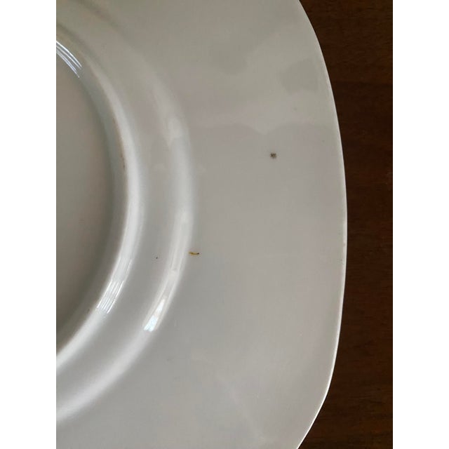 Antique White Ironstone Embossed Serving Plate For Sale In Santa Fe - Image 6 of 7