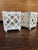 Aged English Square Lattice Metal Openwork Ball Footed Planters, a Pair For Sale - Image 4 of 12