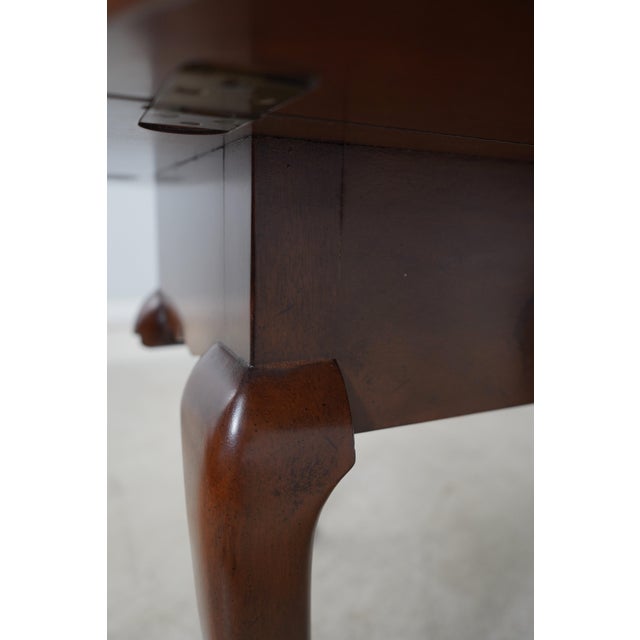 Biggs Queen Anne Solid Mahogany Dropleaf Table For Sale - Image 10 of 12