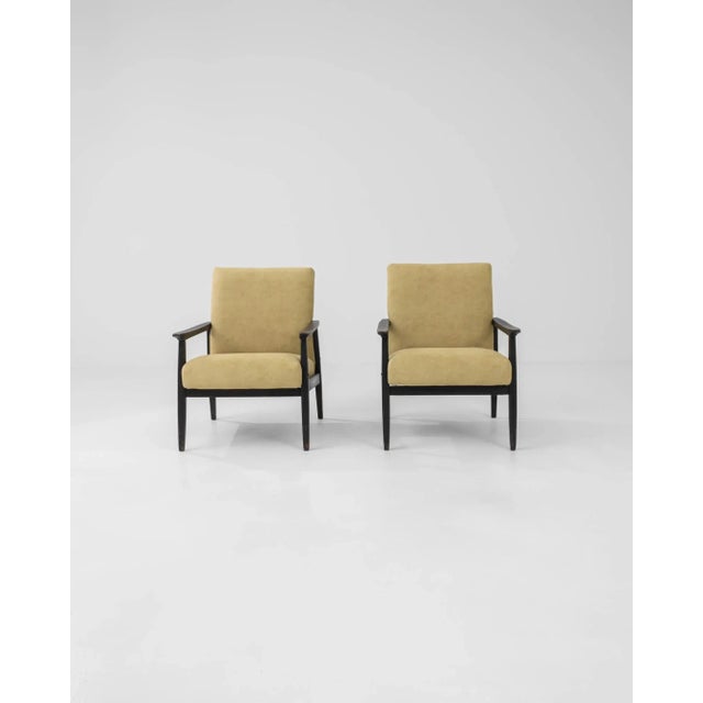 1960s, Czech Upholstered Armchairs - A Pair For Sale - Image 9 of 12