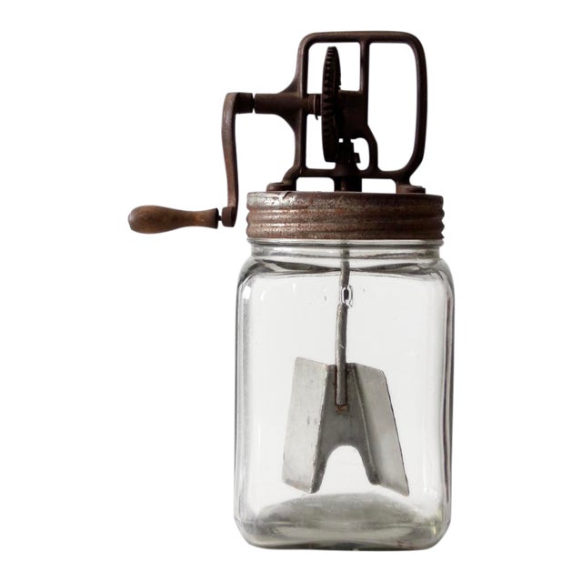 Antique Glass Butter Churn Chairish