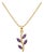 Natural Purple Amethyst Branch Pendant | 18k Gold Plated February Birthstone Pendant for Woman For Sale