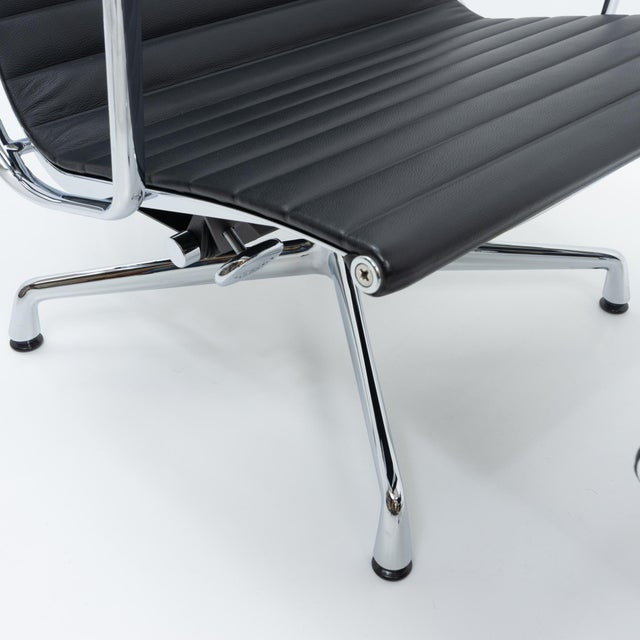 Black Set of Vintage Lounge Chair and Ottoman by Charles and Ray Eames for Vitra, 2000s For Sale - Image 8 of 13