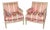 Exceptional Pair French Louis XVI Style Maison Jansen Attributed Bergere Chairs For Sale