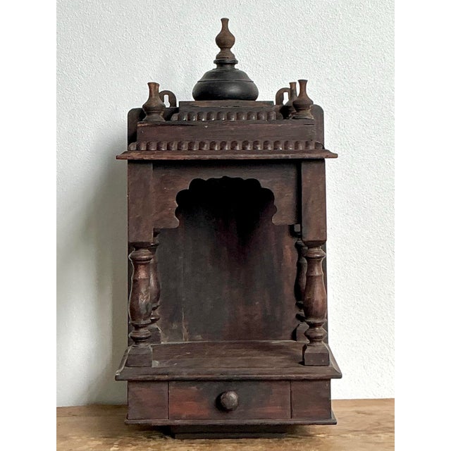 Vintage Boho Carved Wood Altar For Sale - Image 9 of 11