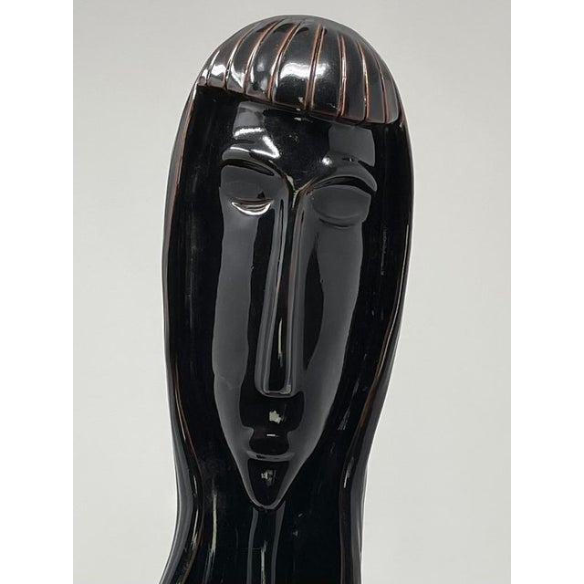 Amedeo Clemente Modigliani 1970s Tête De Femme Sculpture, Manner of Amedeo Modigliani For Sale - Image 4 of 12