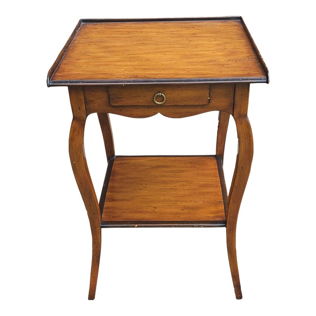 Theodore Alexander Chateaux Du Vallois Yew Wood Tier Side Table For Sale