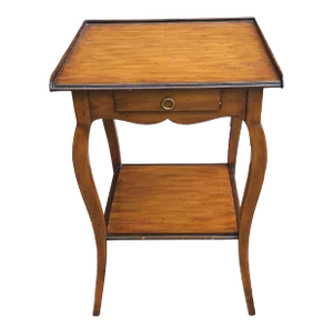 Theodore Alexander Chateaux Du Vallois Yew Wood Tier Side Table