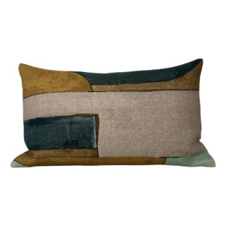 District Linen Pillow Cover in Tobacco Brown, 12x22 Pillow For Sale